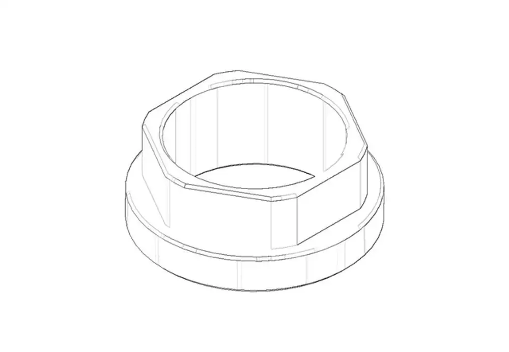 DORNBRACHT Befestigung Mutter ERSATZTEILE 092404448 D. 42 x 17 mm, 09240444890 Galeriebild 1